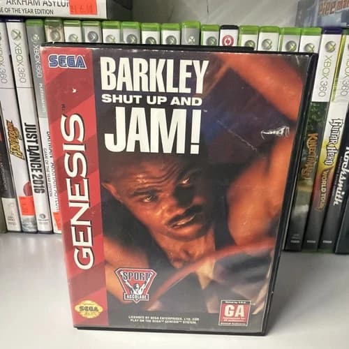 Barkley: Shut Up and Jam (Sega Genesis, 1993) CIB (game, manual, box)