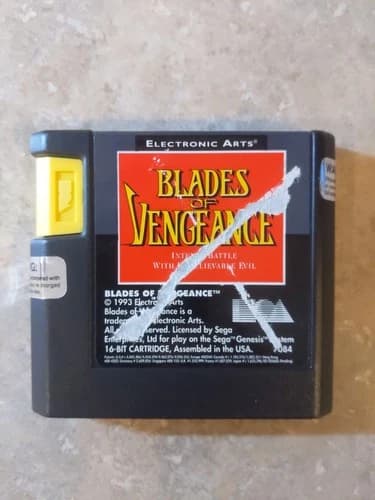 Blades Of Vengeance (Sega Genesis, 1993) Authentic - Cart Only - Tested & Works