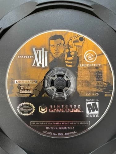 XIII Nintendo GameCube Cell Shaded Shooter Ubisoft Disc Only Tested Working