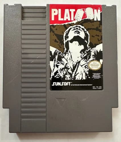 Platoon NES Game Tested Loose Clean Label