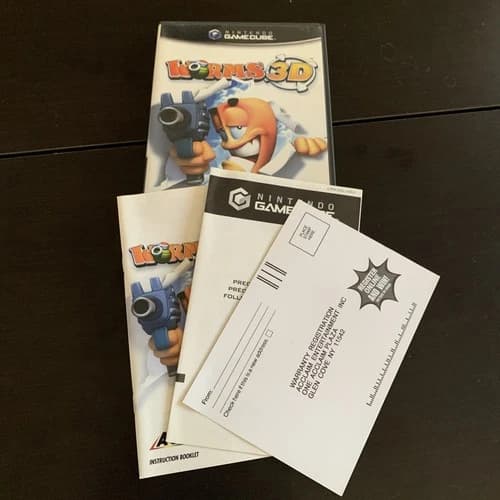 Worms 3D (Nintendo GameCube, 2004) CIB Free Shipping