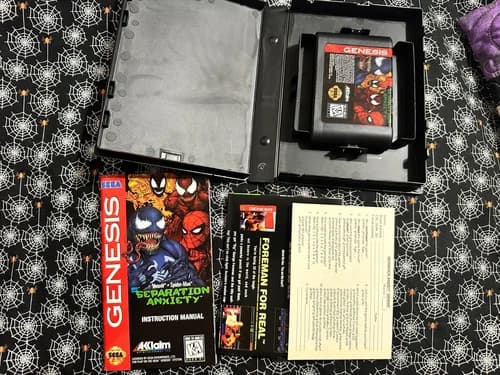 Separation Anxiety - Venom Spiderman -Sega Genesis, 1995 Authentic Complete