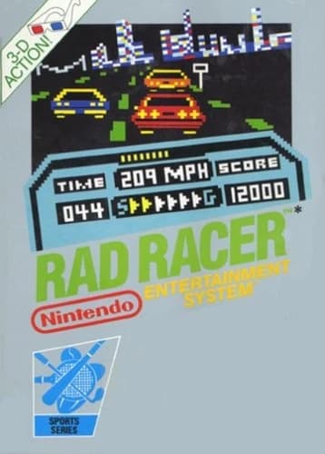 Rad Racer For Nintendo NES Vintage Racing 7E