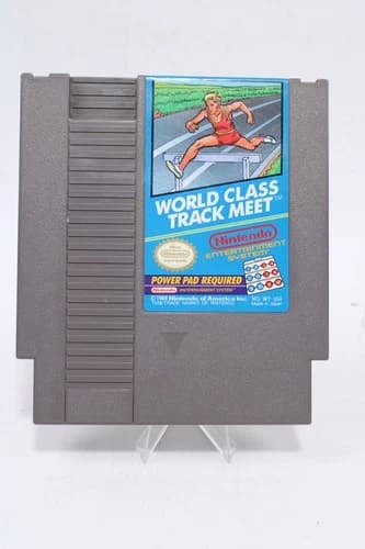 World Class Track Meet Nintendo NES Game Cartridge Tested Authentic Works