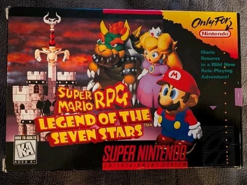 Super Mario RPG: Legend of the Seven Stars (Nintendo SNES, 1996) Game Box Manual