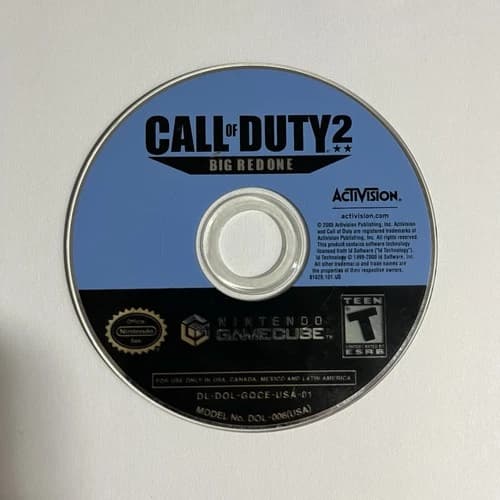 Call of Duty 2 COD 2 - Big Red One - Nintendo GameCube 2005 - Disc Only Tested