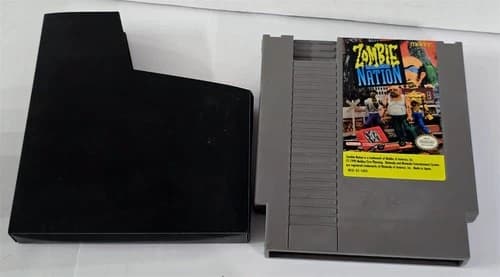X-563 VINTAGE ORIGINAL NINTENDO NES ZOMBIE NATION VIDEO GAME - WORKING!