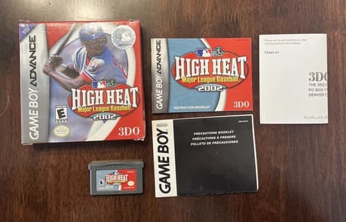 High Heat Major League Baseball GBA, CIB Box, Manual, Inserts and Registration