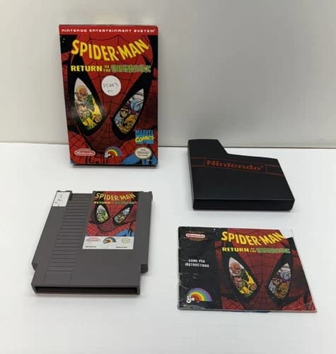 Spider-Man Return of the Sinister Six Nintendo NES LJN Complete, CIB, USA,