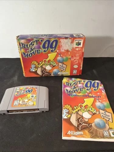 Bust-A-Move '99 - Nintendo 64 N64 - Box, Manual - Tested, Working