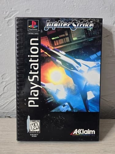 JUPITER STRIKE Sony PlayStation PS1 Long Box Video Game Complete CIB -GOOD- J96