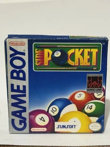 Side Pocket (Nintendo Game Boy, 1990) COMPLETE w/ Box manual