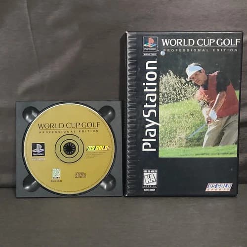 World Cup Golf Professional Edition Sony PlayStation PS1 Game E US Gold