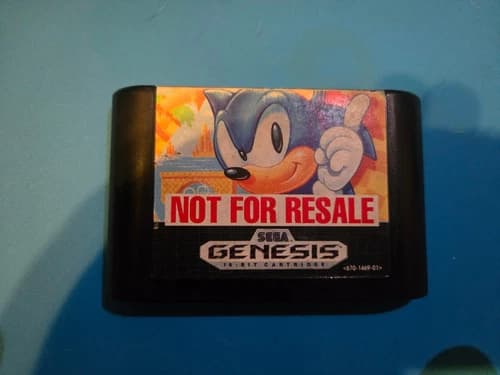 Sonic the Hedgehog 1 NOT FOR RESALE Sega Genesis Video Game Cart Only