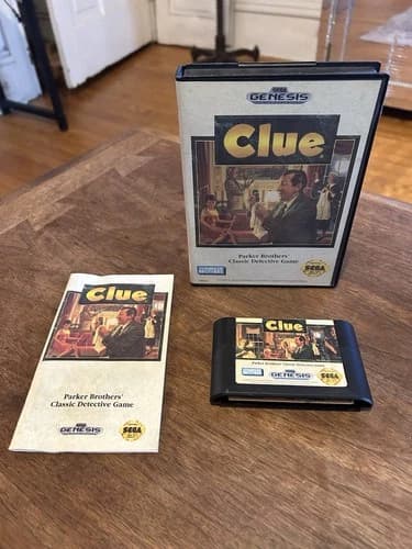 Clue (Sega Genesis, 1992) Complete CIB tested Authentic