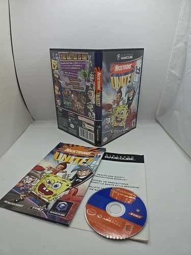Nicktoons Unite Gamecube Game W/ Manuals Nintendo Tested Complete Free Shipping