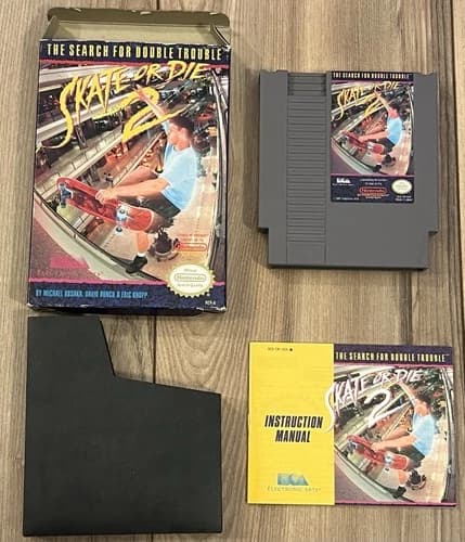 Skate or Die 2 (Nintendo NES, 1990) CIB Complete Tested Works Box Manual