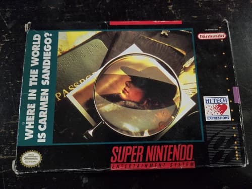 Where in The World is Carmen Sandiego Nintendo SNES Super Nintendo CIB