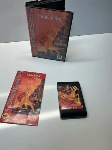 The Lion King (Sega Genesis, 1994) - Complete CIB w/ Manual in Plastic Case