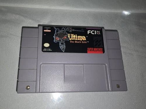 Ultima The Black Gate SNES video Game Authentic.