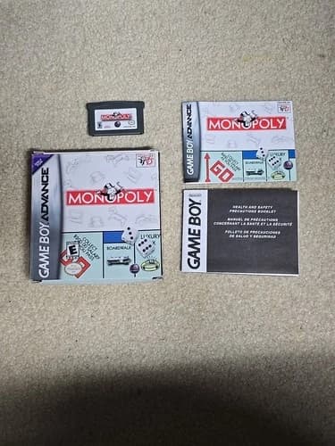 Monopoly (Nintendo Game Boy Advance, 2005) CIB COMPLETE