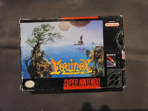 Equinox for Super Nintendo SNES Complete In Box CIB Good Shape