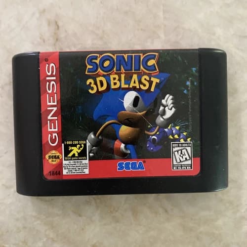 Sonic 3D Blast (Sega Genesis, 1996) Authentic Video Game Cartridge Only Works