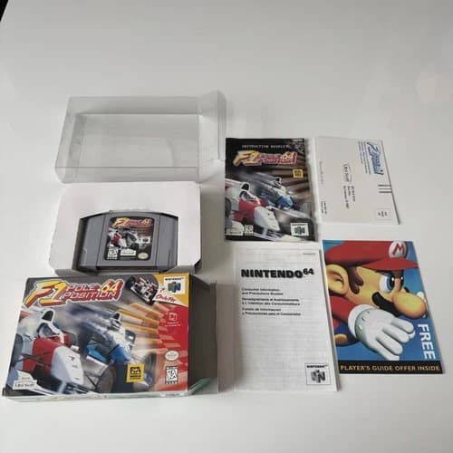 F1 Pole Position 64 Nintendo 64 N64 Video Game CIB Complete w/Box Manual Reg