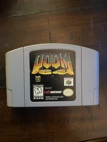 Nintendo 64 game, doom 64 n64 authentic