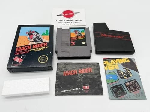 Mach Rider Nintendo NES Complete CIB Video Game Works