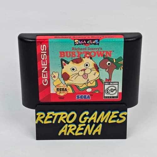 Richard Scarry's Busytown (Sega Genesis) Cartridge CLEANED & TESTED