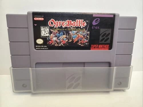 Ogre Battle March of the Black Queen Super Nintendo Game SNES Authentic w/Cover
