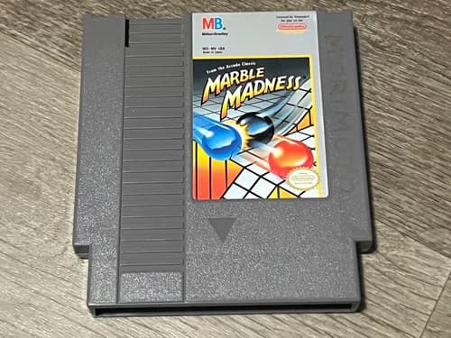 Marble Madness Nintendo Nes Cleaned & Tested Authentic