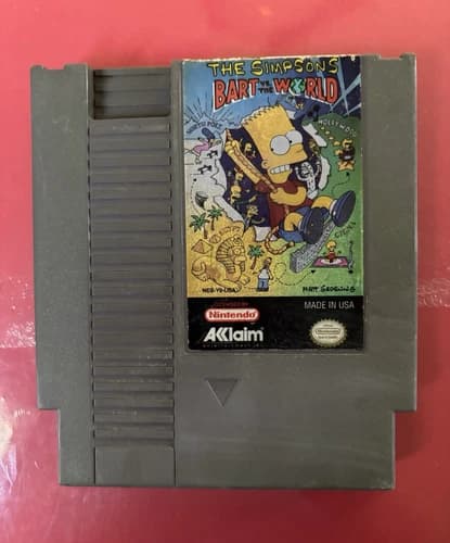Acclaim The Simpsons: Bart vs. the World Nintendo NES Game Cartridge NTSC-U/C