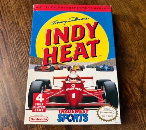 original Danny Sullivan's Indy Heat complete in box nintendo nes game