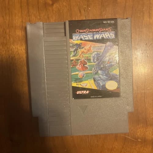 Cyber Stadium Series Base Wars Nintendo NES Authentic Cart Only Tested Free Ship