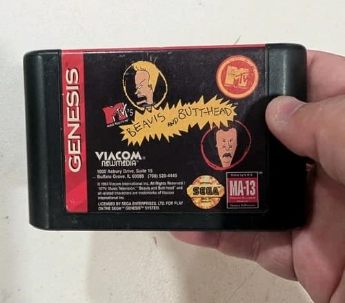 MTV's Beavis and Butt-Head (Sega Genesis, 1994) Cart Only Tested