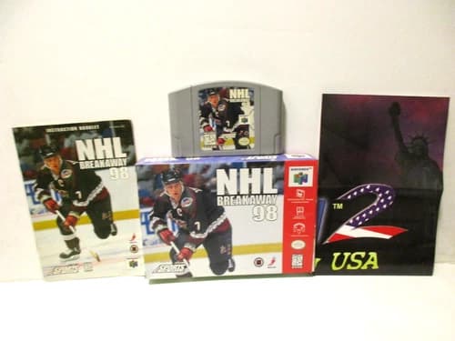 NHL Breakaway 98 (Nintendo 64, 1998) Box Manual Complete CIB N64
