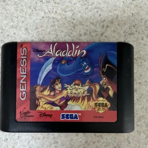 Disney's Aladdin Sega Genesis Video Game Cartridge Only
