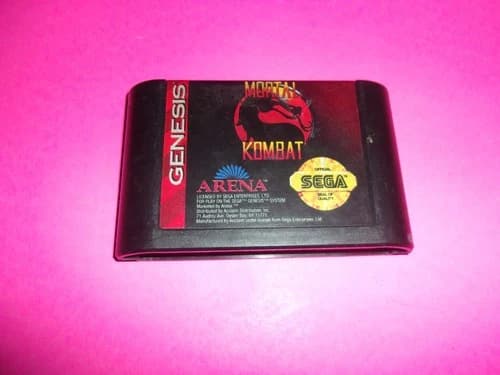 Mortal Kombat (Sega Genesis, 1992) Authentic Game Cartridge Tested