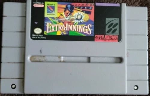 Extra Innings Baseball Game Super Nintendo Entertainment System Cartridge Only