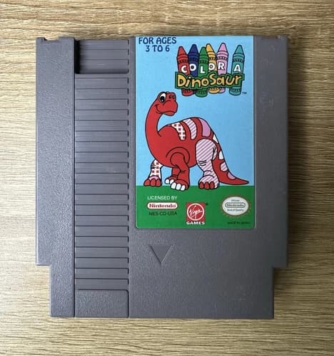 Nintendo NES Color a Dinosaur Game Cartridge - Authentic