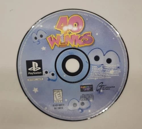 Sony PlayStation 1 PS1 Disc Only Tested 40 Winks