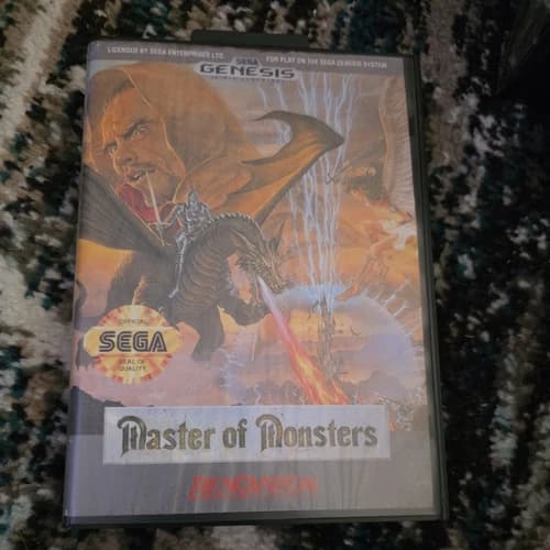 Master of Monsters Sega Genesis COMPLETE IN BOX WITH MANUAL. Rare! CIB!
