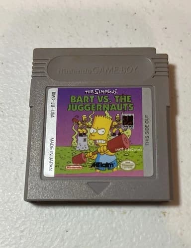 Bart vs The Juggernauts Nintendo Game Boy The Simpsons Cartridge only Tested