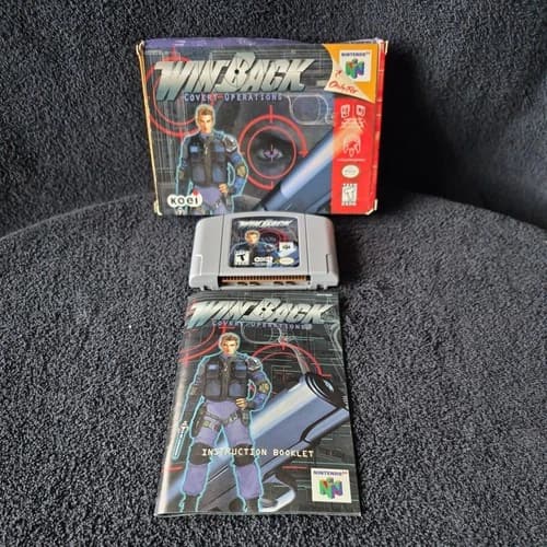 WinBack Covert Operations with Cartridge Box And Manual Nintendo N64