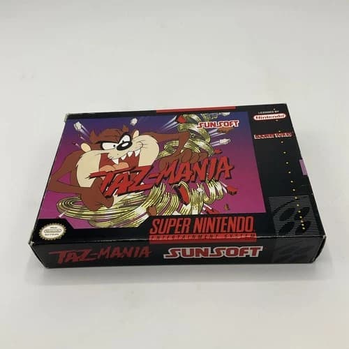 Taz-Mania SNES Super Nintendo Complete CIB Authentic!