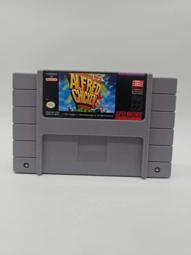 Super Alfred Chicken SNES Super Nintendo Game Cartridge 1993 Tested
