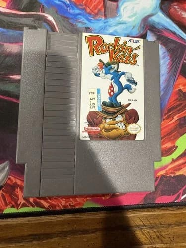 Rockin Kats NES Game Cartridge By Atlus 1991 Tested NES