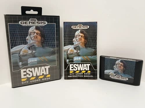 ESWAT: City Under Siege (Sega Genesis, 1990) Authentic - Complete CIB Tested!